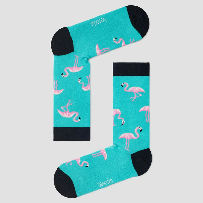 Flamingo Bomullsokker (Turkis)