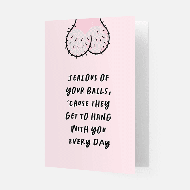 Hovedbilde Jealous Balls Gratulasjonskort