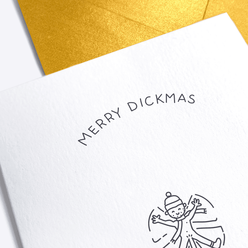 Merry Dickmas Gratulasjonskort