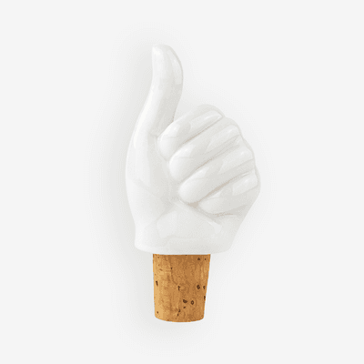 En gøyal vinstopper som holder vinen god helt til siste dråpe. Vinkorken er laget av porselen og kork.