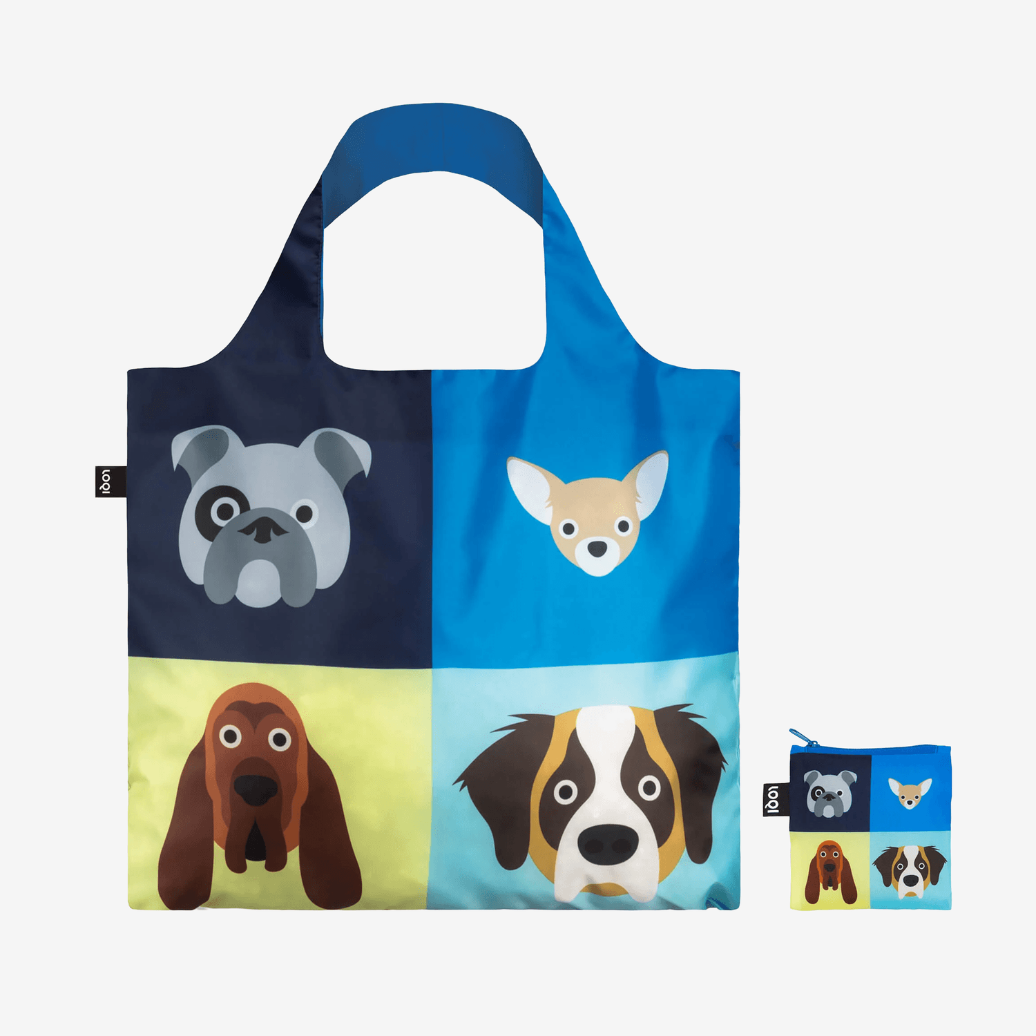 Handlenett med gøyalt hundeprint. Miks og match alle handlenett: 2 for 350 kr.